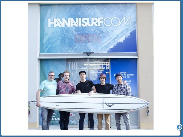 Full Guns Eric's 10'6 Pintail with Hawaii Surf Core Team, Paris